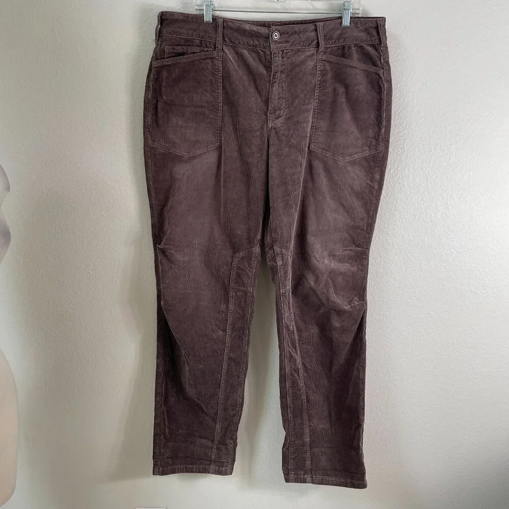 Pilcro Womens 34 Tall‎ Brown Wanderer Corduroy Straight Leg Pants